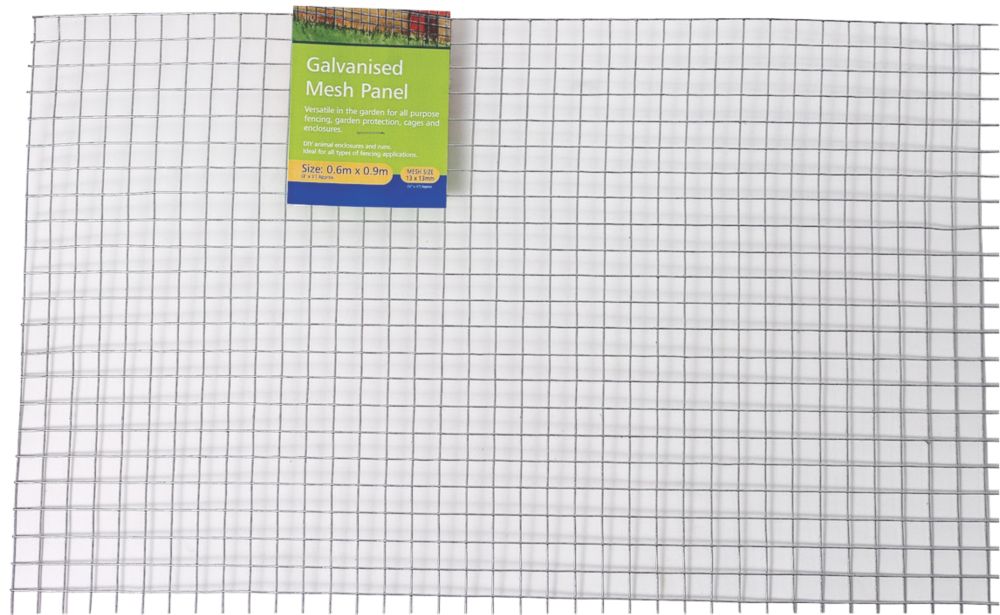 Welded Wire Mesh Panels 19g 06 x 09m 13 x 13mm Mesh Pack of 6