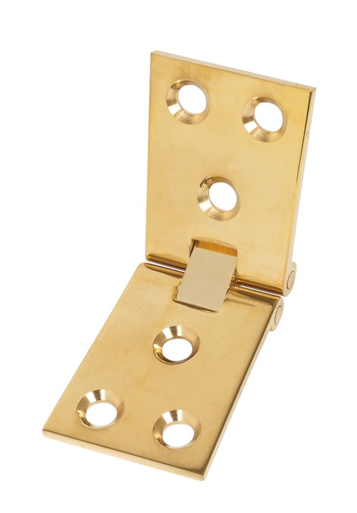 Counter Flap Hinge Polished Brass 38 x 102mm Pack of 10