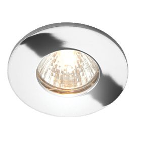 Fixed Polished Chrome 240V Mains Voltage Bathroom Downlight