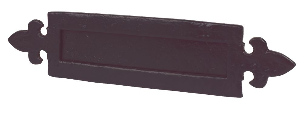 Antique Fleur De Lys Letter Plate Black 85 x 345mm