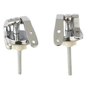 Wooden Toilet Seat Hinges Chrome Pack of 2