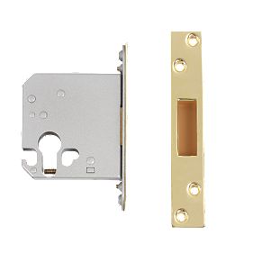 QUBE Euro Cylinder Deadlock Brass 3