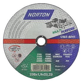 Norton Multi Purpose Cutting Disc 230mm Pack of 3