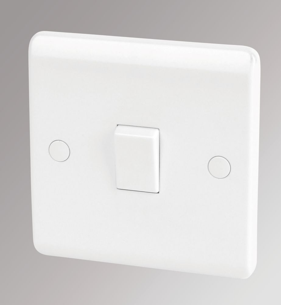 LAP 1-Gang 1-Way 10AX Light Switch White | Switches & Sockets ...