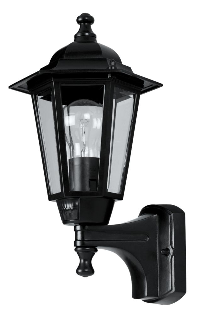 Unbranded 6-Panel Coach Black Lantern Outdoor Wall Light PIR