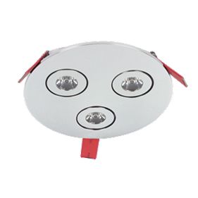 Motto LED Circular Recess Plate (Triple) - Chrome