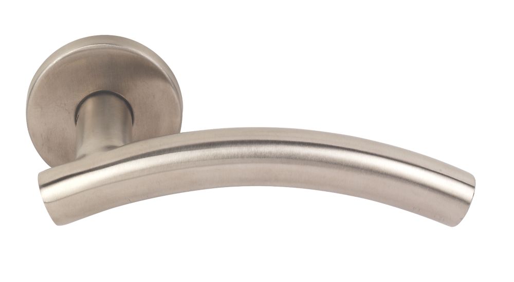Arched Lever on Rose Satin Stainless Steel