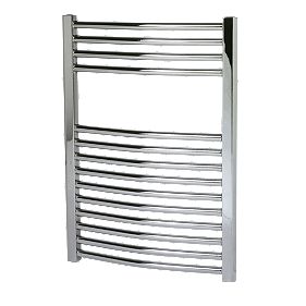 Kudox Curved Chrome Towel Radiator 700 x 500mm 216W 737Btu