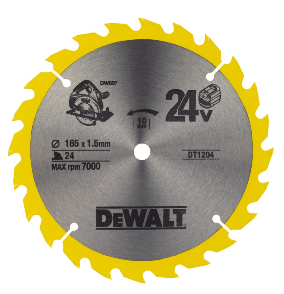 DeWalt 165x10mm 24T TCT Circular Saw Blade