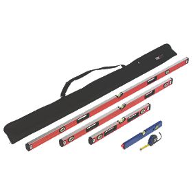 Forge Steel Level Set with Free Laser Level & Tape 4 Piece Set