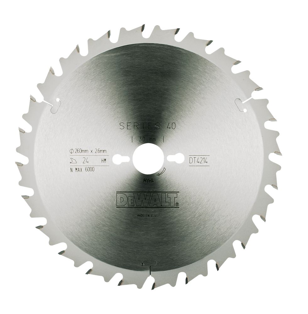 DeWalt 260x30mm 24T TCT Circular Saw Blade