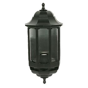 ASD Half 60W Black Lantern Wall Light