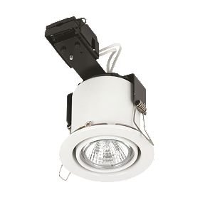 Linolite:Sylvania Adj. Round White 12V Low Voltage Fire Rated Downlight