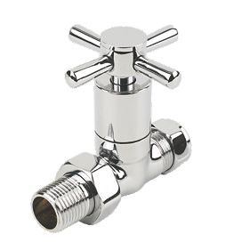 Palermo In-Line Radiator Valves 15mm Pair