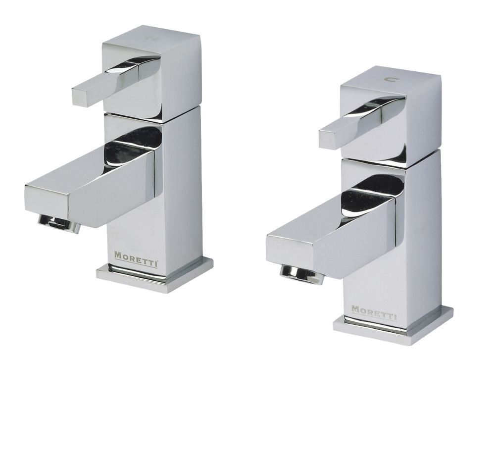 Moretti Cubico Basin Taps Pair