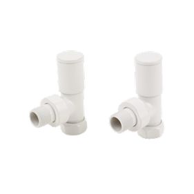 Verona Angled Radiator Valve White 15mm