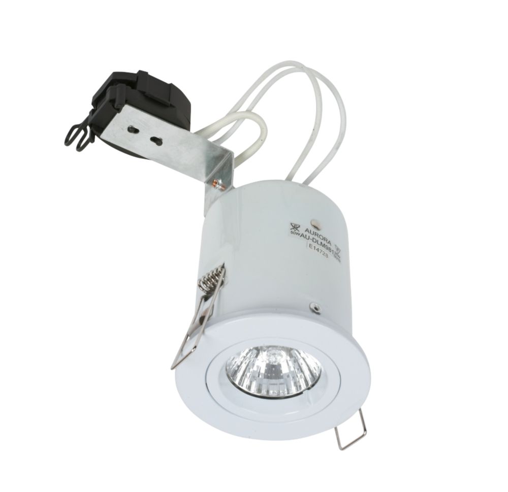 Halolite Fixed GU10 White Fire Rated Downlight