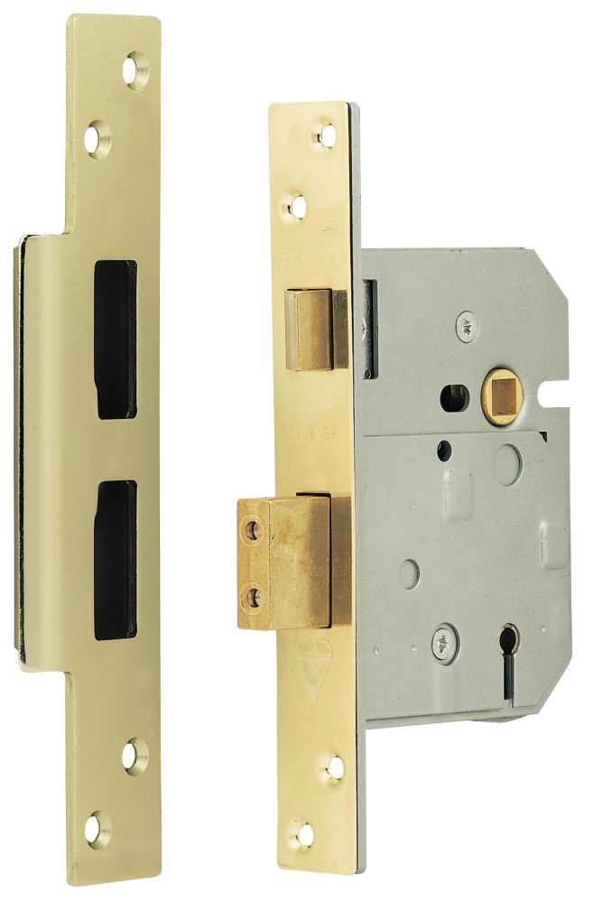 5 Lever BS 3621 Mortice Sashlock Brass 3quot 80mm