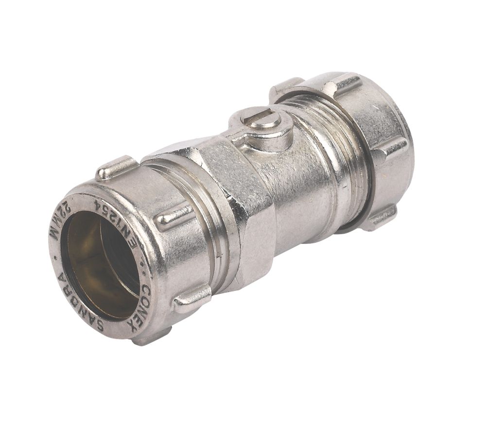 Conex Isolating Valve Nickel Plated 22mm x