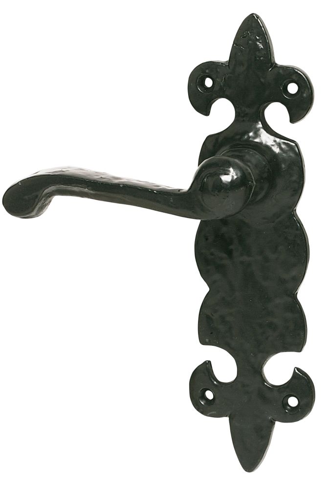 Antique Lever Latch Door Handle Black