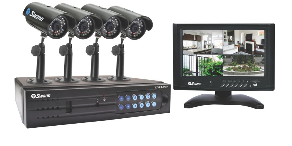 Swann All-in-One Monitoring & Recording Kit with LCD