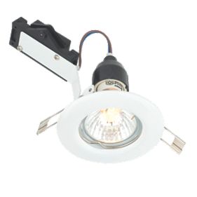 LAP Fixed Round Mains Voltage Downlight Gloss White 240V