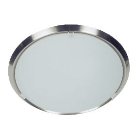 Brushed Chrome Circular Ceiling Light