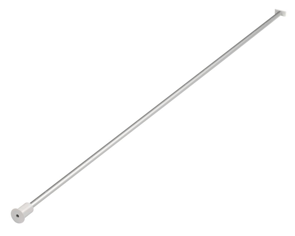 Croydex Shower Curtain Rail Ceiling Support Aluminium