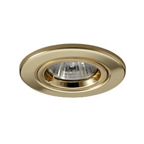 JCC Fireguard Fixed Fire Rated Recessed Downlight Polished Brass 240V