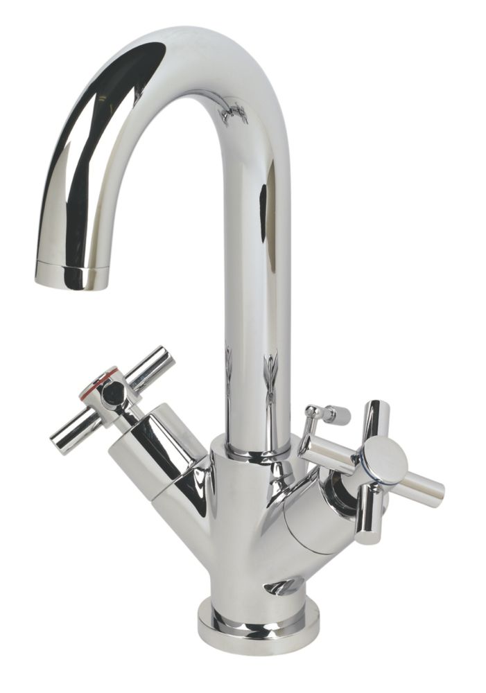 Swirl Minimalist Bathroom Basin Mono Mixer Tap with Pop-Up Waste ...