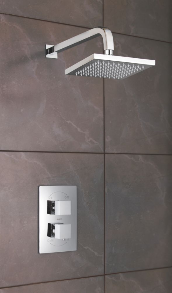 Moretti Quadratto Thermostatic Mixer Shower Built In Valve