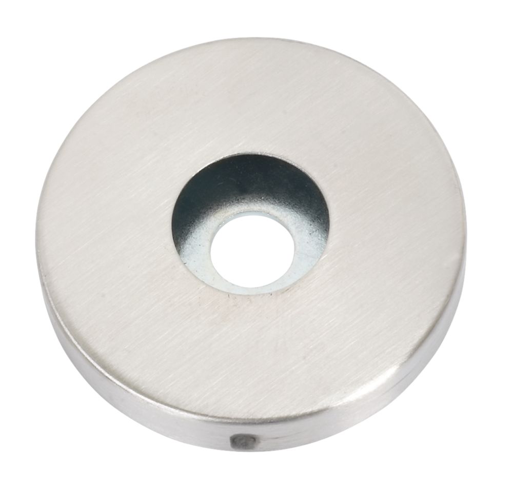 Pull Handle Rose Concealed Fix Satin Stainless Steel 50mm Pack of 2