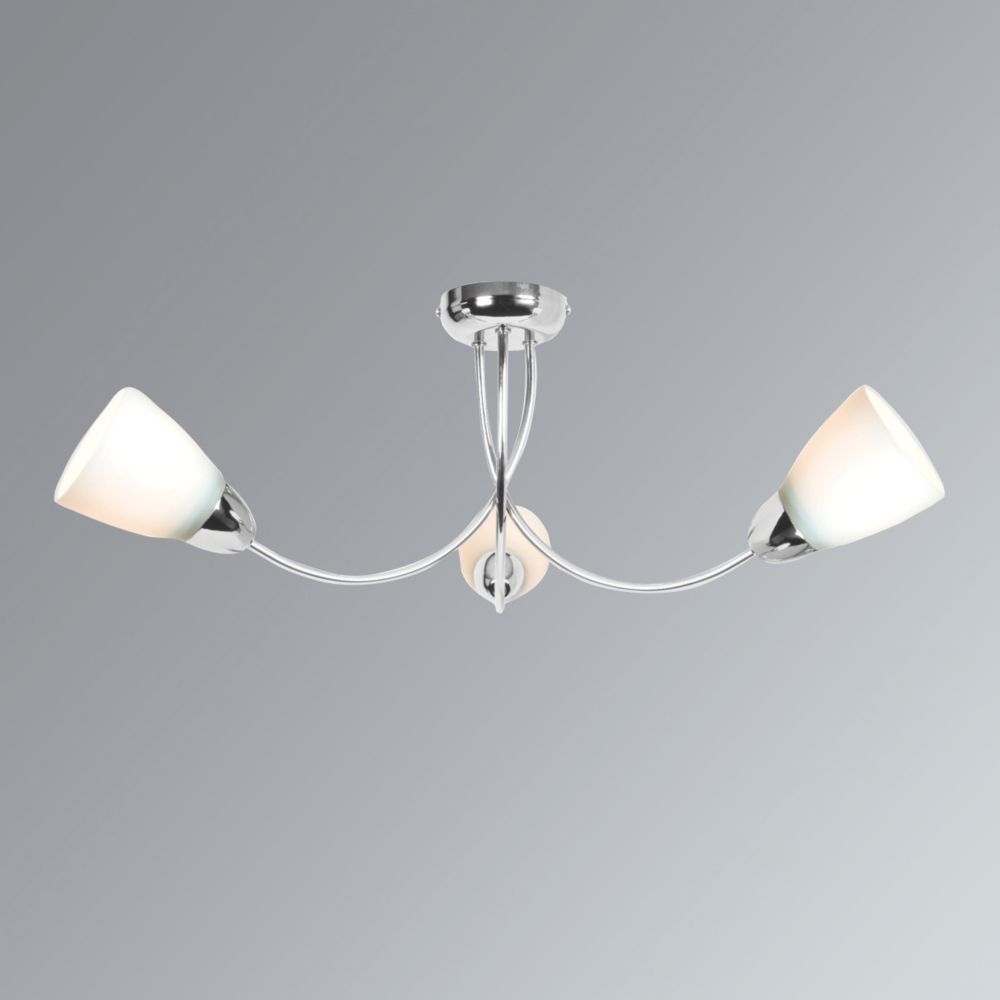 Hammerite Jayne 3-Light Ceiling Light Chrome