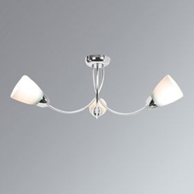 Jayne 3-Light Ceiling Light Chrome Effect Plate