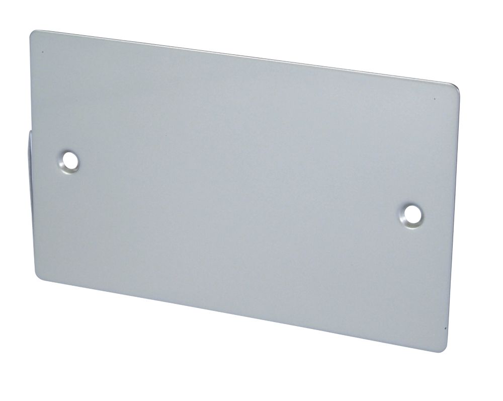 Volex 2G Blank Plate Satin Chrome Flat Plate