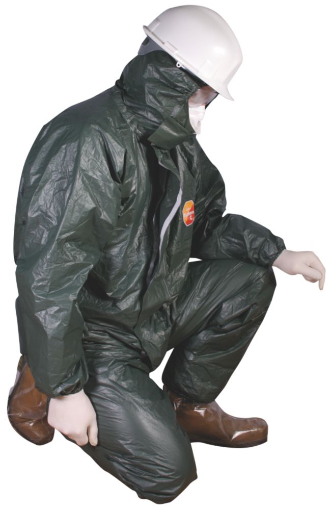 Dupont Tychem C Green Hooded Coverall XL