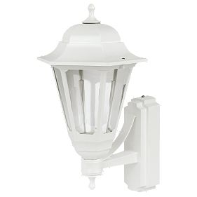 ASD Coach 100W White Lantern Wall Light Photocell Included