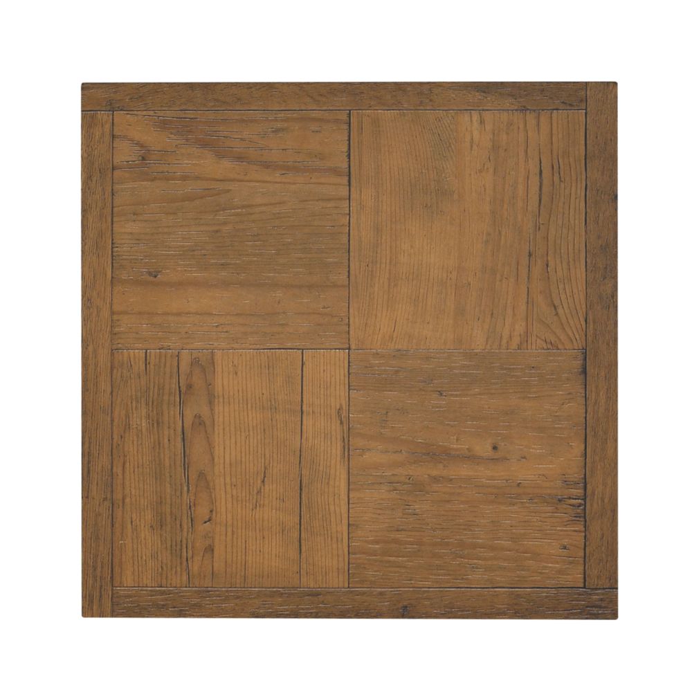 BampQ Antique Oak Block Wood Effect Vinyl Flooring Pack of 6
