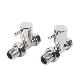 Roma Straight Radiator Valves Pair