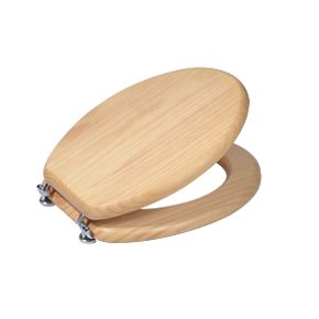 Unbranded Natural Pine Solid Wood Toilet Seat