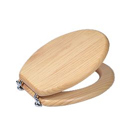 Natural Pine Solid Wood Toilet Seat