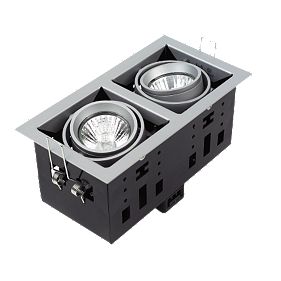 Halolite Recessed Satin Silver 2-Light Spotlight