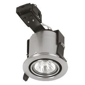 Linolite:Sylvania Adj. Round Br Steel Mains Volt. Fire Rated Downlight 240V