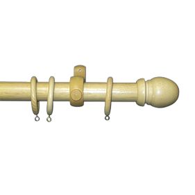 2.4m x 28mm Curtain Pole Natural Pine