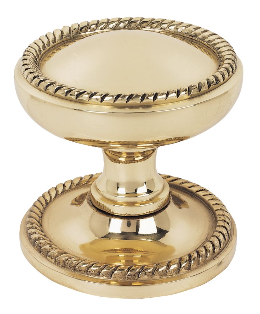 Door Knob Georgian Brass 75mm