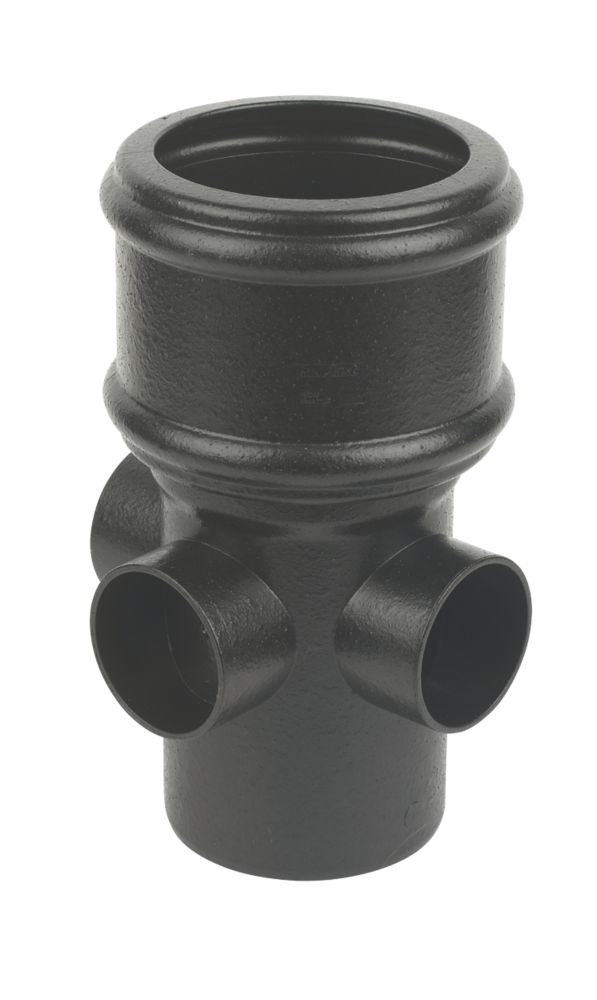 FloPlast SP581CI Cast Iron Effect Boss Pipe SocketSpigot Black 110mm