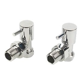 Roma Angled Radiator Valves Pair