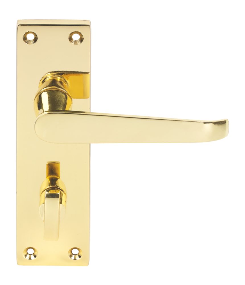 Bathroom Door Handles | Lever on Backplate | Screwfix.com