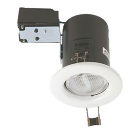 JCC Fireguard Fixed Fire Rated Low Energy Downlight White 240V