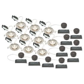 LAP Fixed Low Voltage Downlight Contractor Pack Brushed Chrome 12V Pk10